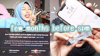 few months before spm : 10 days of quarantine , youtube monetisation & study  | malaysia vlog