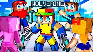 HUNTERS vs WOLVERINE SPEEDRUNNER in Minecraft!