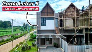 Rumah Lebar 5 Meter bisa Luas Begini