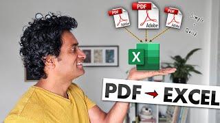 How to Combine PDFs to Excel easily (one or many files)