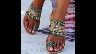 Stylish Flat Sandals Beautiful Flat Sandals Designs | College Wear Sandals