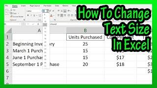 How To Increase, Change Or Make Text (Or Font) Size Larger In Excel Explained