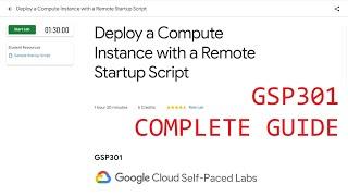 Deploy a Compute Instance with a Remote Startup Script [GSP301]