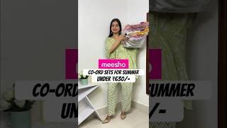 *HUGE* Meesho Co-Ord Sets Haul #meesho #shorts