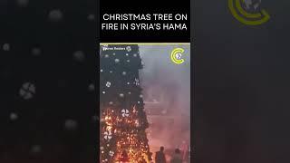 Christmas Tree Burns In Hama, Sparks Protests In Damascus | CLRCUT