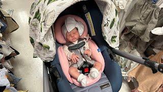 Reborn Baby’s First Outing! Shopping Three Stores! Plus Haul!