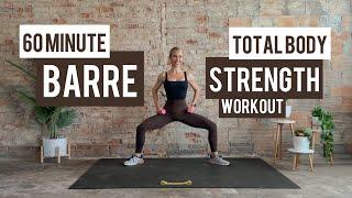 60 Minute Barre Inspired Strength Workout | Total Body | Low Impact | Dumbbells & Mini Band