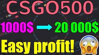 He went from 1000$ to 20000$ on CSGO500! (only wins)