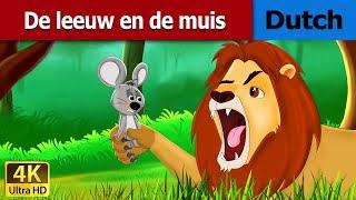 De leeuw en de muis | Lion and the Mouse in Dutch | 4K UHD | Dutch Fairy Tales