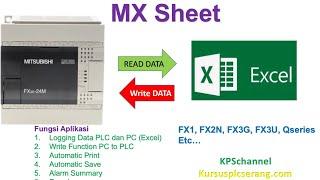 MX SHeet#Read data PLC to MS Excel