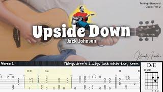 Upside Down - Jack Johnson | Fingerstyle Guitar | TAB + Chords + Lyrics