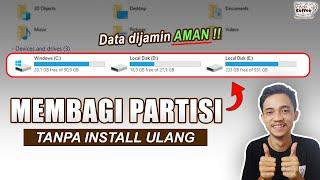 Cara Membagi Partisi Disk TANPA Install Ulang | SEMUA DATA AMAN 