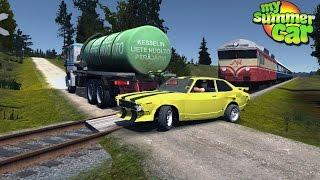 My Summer Car - YELLOW CAR MEETS TRAIN