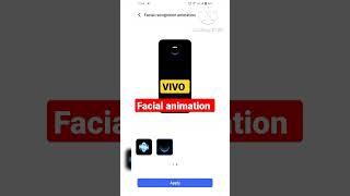 Vivo mobile facial animation setting | Facelock animation change Vivo mobile #viral #facelocksetting