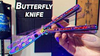 Трюки с ножом бабочкой: Basic Openings, Thumb Around, Basic Twirl, Infinity