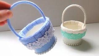 Amazing Woolen Craft Ideas | Paper cup basket