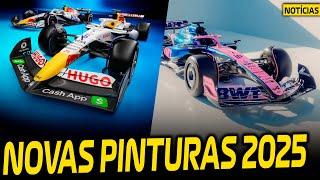 TODAS AS PINTURAS DE 2025 REVELADAS / MAX CONFIRMA "CONTATO" DA ASTON / RUSSELL CITA EVOLUÇÃO DO W16