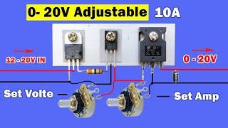Make voltage and current Adjustable Power supply, DC voltage controller DIY
