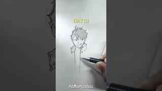 Drawing everyday until i hit 1000 subs || drawing oikawa  #drawing #shorts #anime #art #viral