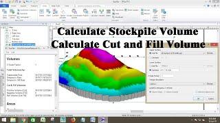 Calculate Stockpile Volume | Calculate Cut and Fill Volume by Surfer in Hindi