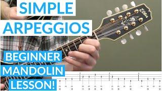 Simple Arpeggios | Beginner Bluegrass Mandolin Lesson With Tab