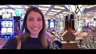 OMG!  Making Money on Rising Link Slot Machine in Las Vegas #slots #jackpot