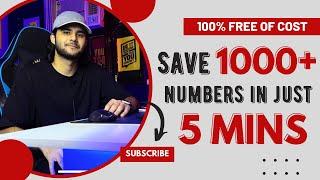 How To Save Numbers in bulk in Just 5 Mins | ikontacts | Affiliate Marketing | Geetanshu Chhabra