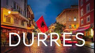 Sunset to Nightfall in Durres, Albania – An Enchanting 4K Walking Tour by night with captions 