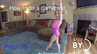 5 year old teaches how to do a cartwheel, by Brea