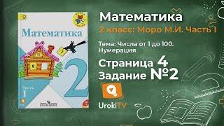 Страница 4 Задание 2 – Математика 2 класс (Моро) Часть 1