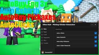 Mining Clicker Simulator AutoClick AutoRebirth AutoBuy | Roblox