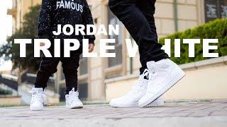 Jordan 1 Triple White | Father and Son | On Foot 4K