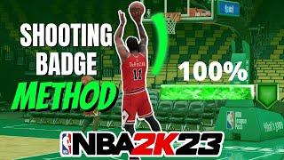 How To Get Shooting Badges FAST in 2k23! BEST Shooting Badge Method! Get badges FAST on NBA 2k23