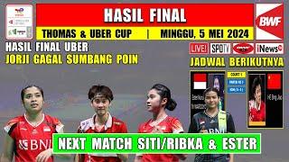 Hasil Final Thomas Uber Cup 2024 Hari Ini ~ JORJI Gagal Sumbang Poin Final Uber Cup 2024