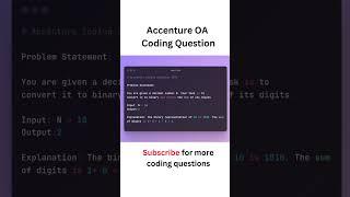 Accenture OA Coding Questions #accenture #coding