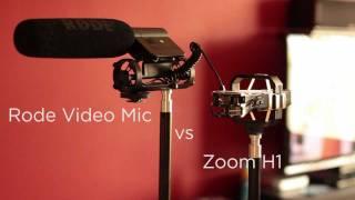 Rode Video Mic and Zoom H1 comparison