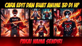 Cara edit dan buat pp anime pakai nama sendiri di hp - Ai Anime