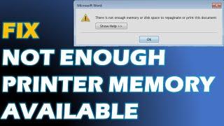 Fix "Not enough printer memory available to print page" in Microsoft Office Application