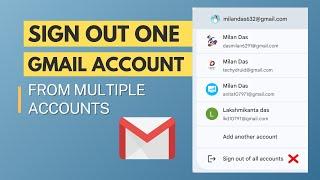 Sign Out of One Gmail Account when using Multiple Accounts on Computer