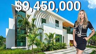 Touring a $9,450,000 Modern Miami Beach Home | Featuring a 2 Car Garage & 5 Car Driveway