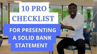 10 Pro Checklist for Presenting a Solid Bank Statement to Avoid Being Denied Your F1VISA #f1VISA