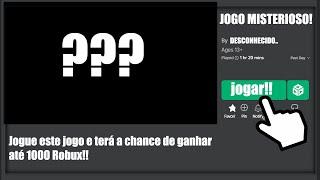 Vou doar 1000 Robux para quem jogar este jogo!!