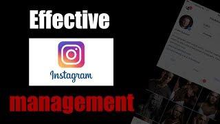 Effective instagram management TIP