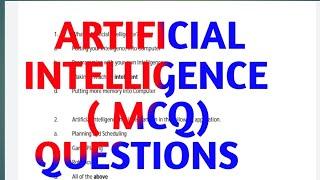 Artificial intelligence MCQ Questions part1 (Father of AI is John McCarthy, plz correct it)