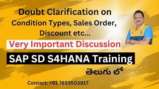 SAP SD S4 HANA Training | Doubt Clarification | SAP SD S4 HANA Telugu Training | #sapsd