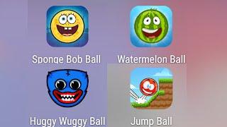 SpongeBob Ball - Watermelon Ball - Huggy Ball - Jump Ball / Red Ball 4 Games Android,ios Gameplay 32