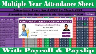 #239-How to Create Multiple Year Attendance Sheet & Payroll Sheet