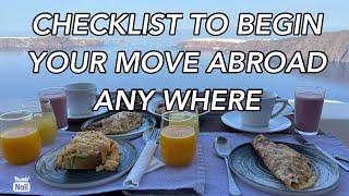 Checklist to get ready for moving abroad | Expat Portugal | Retire | Relocate | Travel Europe | DR