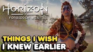 Things I Wish I Knew Earlier In Horizon Forbidden West (Tips & Tricks)