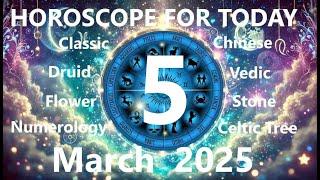 Comprehensive Astrological Forecast for March 5, 2025 – Daily Horoscope for All Zodiac Signs!